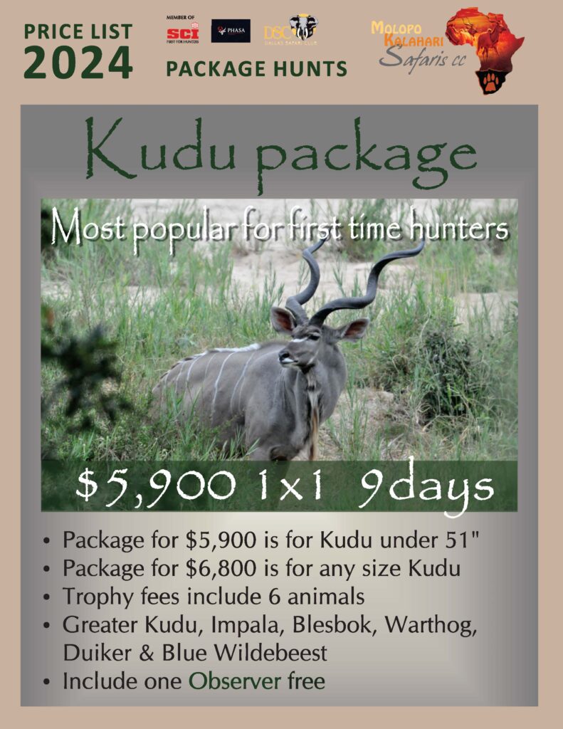 Kalahari Hunting Packages Affordable and Customizable Safaris.
