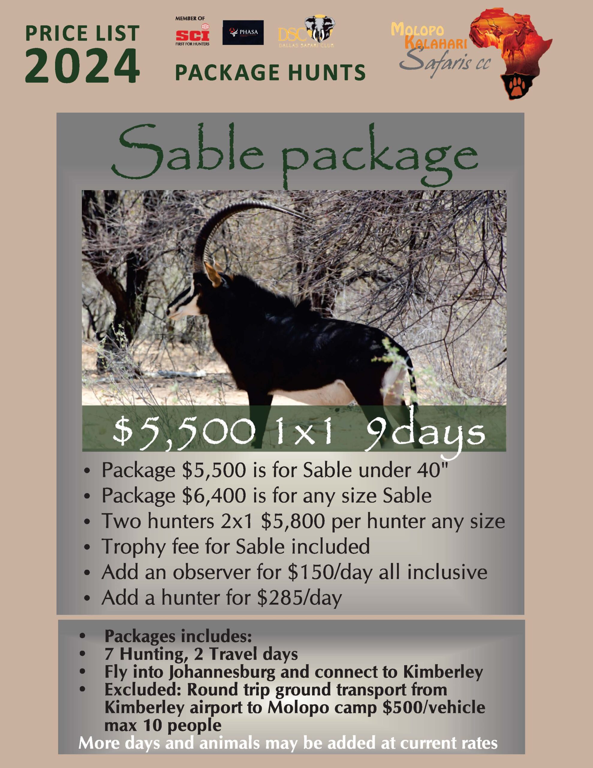 Kalahari Hunting Packages Affordable and Customizable Safaris.